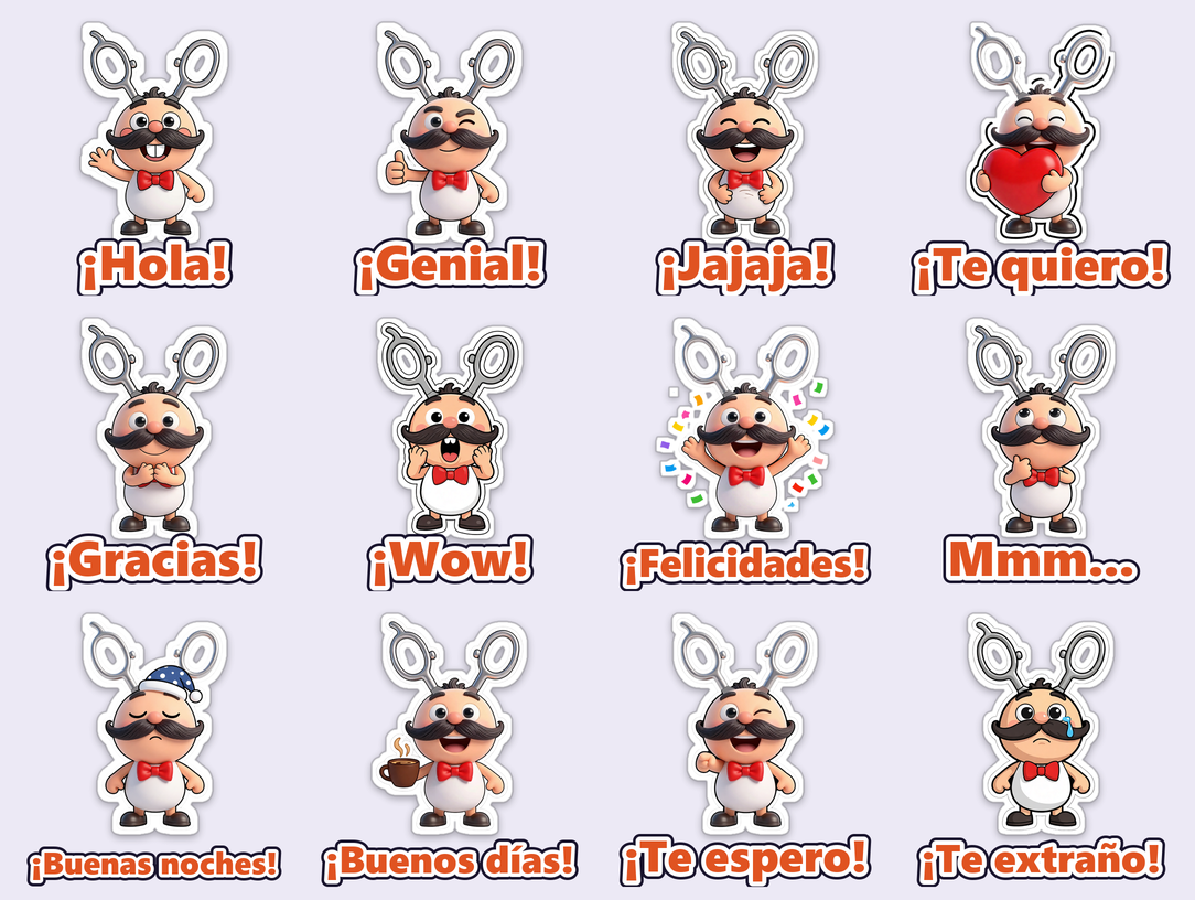 12 stickers de la mascota